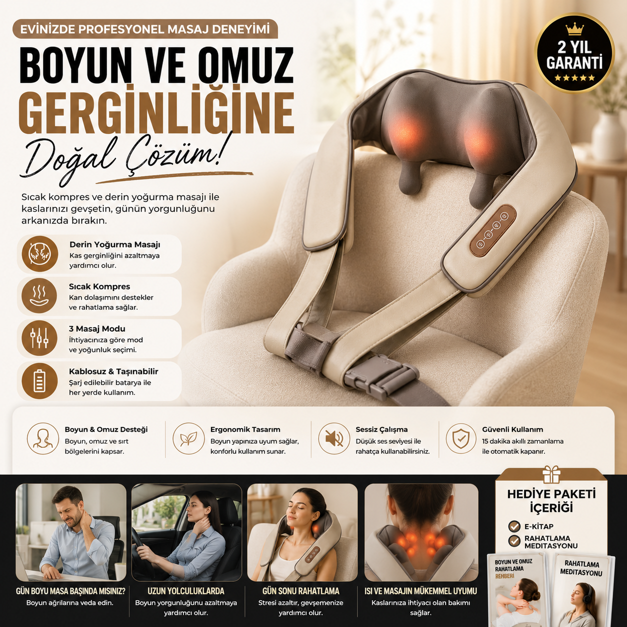 Nexora™ NeckRelief Pro | Boyun ve Omuz Gerginliğine Karşı Rahatlama Desteği