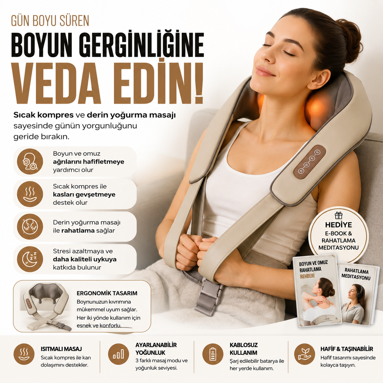 Nexora™ NeckRelief Pro | Boyun ve Omuz Gerginliğine Karşı Rahatlama Desteği