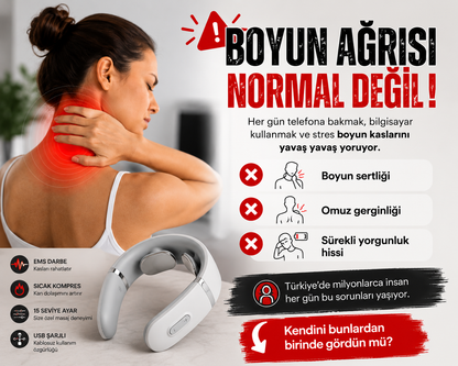 Nexora™ NeckRelief Pro – Boyun Ağrısı ve Kas Gerginliği İçin Akıllı Masaj Cihazı
