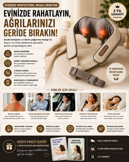 Nexora™ NeckRelief Pro | Boyun ve Omuz Gerginliğine Karşı Rahatlama Desteği